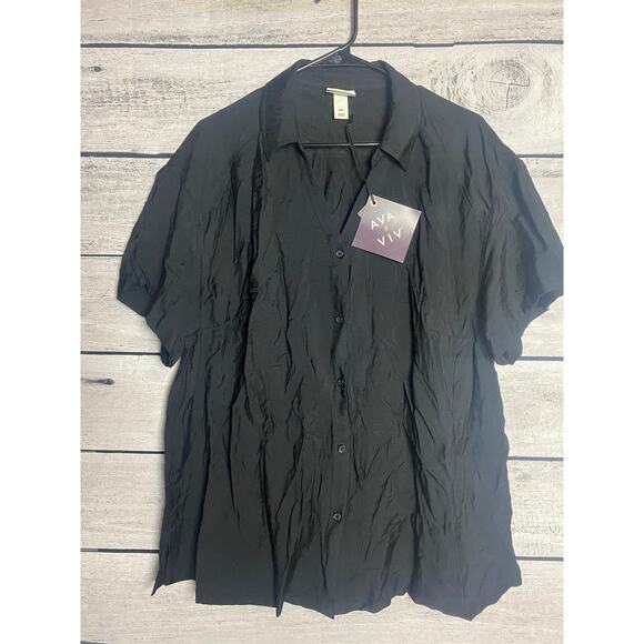 NWT - Ava & Viv Button-Up Top - Ladies XXL - Picture 1 of 3